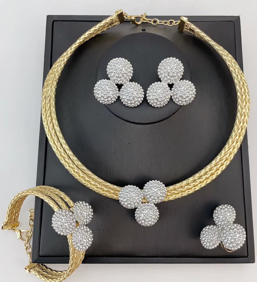 Luxury Brazilian Bold Necklace Jewelry Set for Women