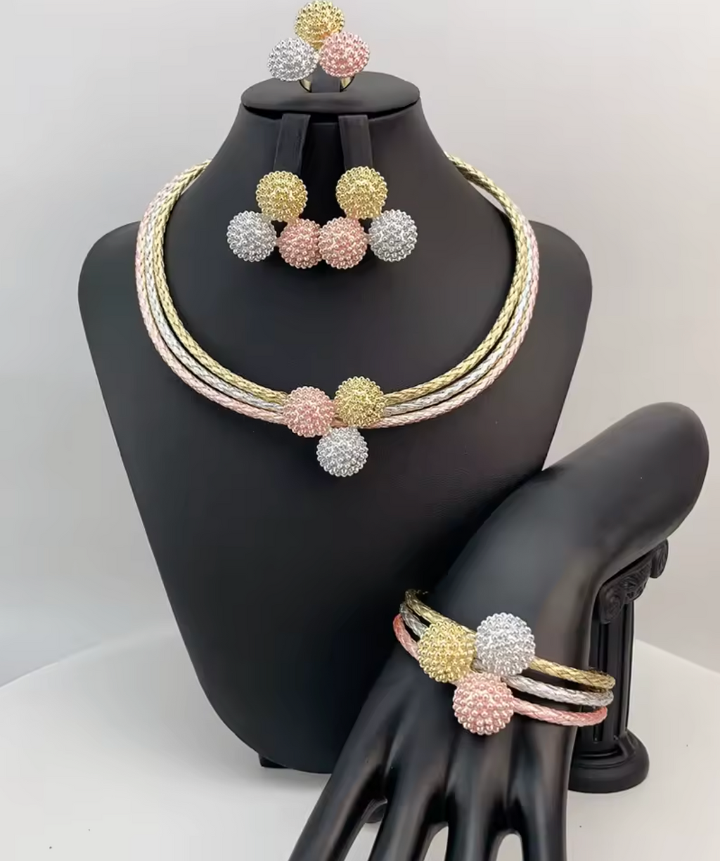 Luxury Brazilian Bold Necklace Jewelry Set for Women