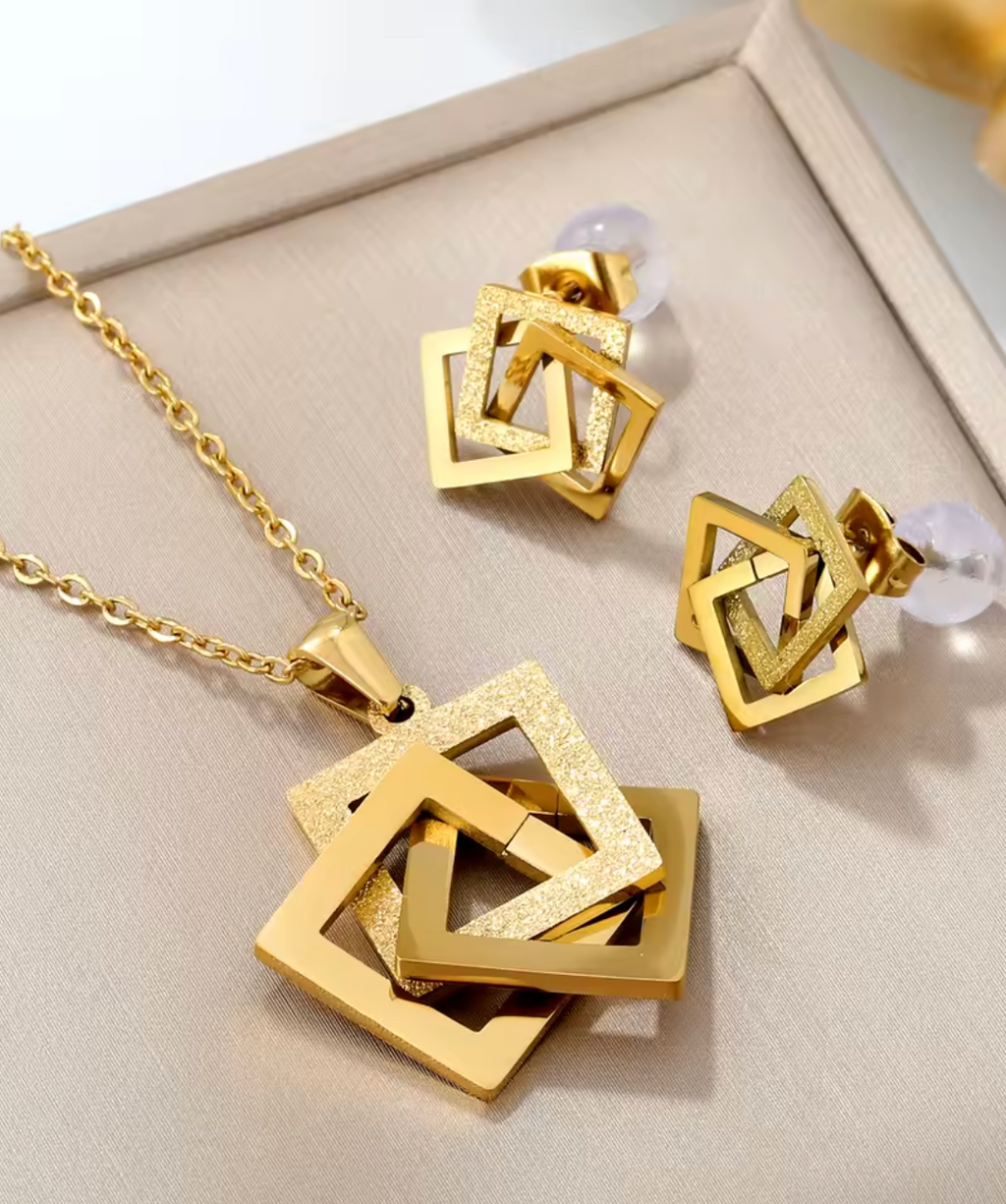 Waterproof Stainless Steel Jewelry Set for Women