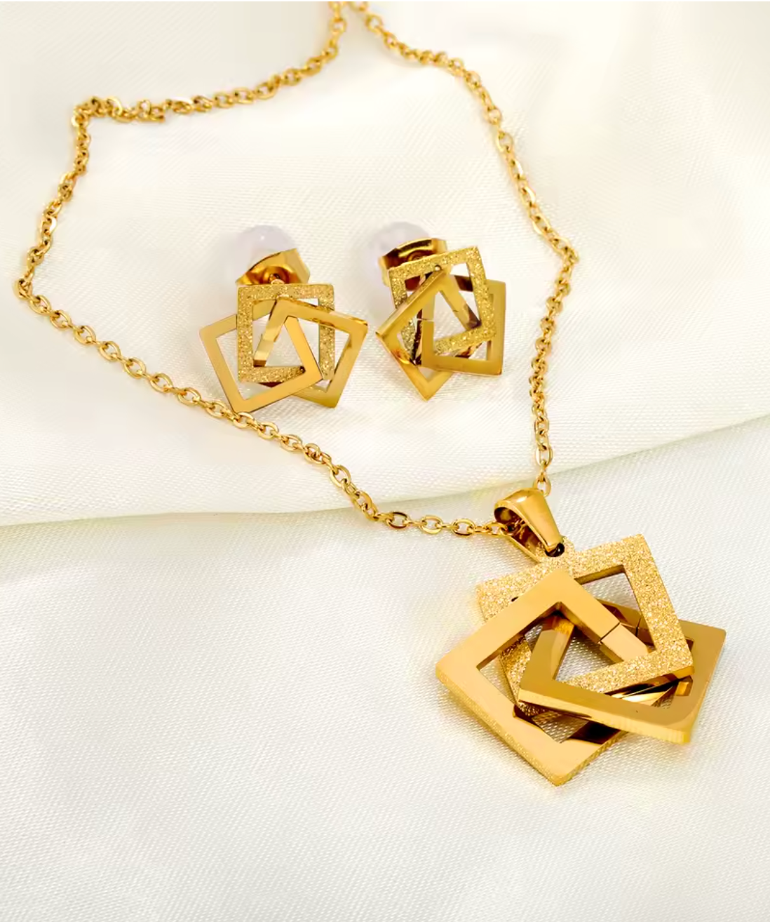 Waterproof Stainless Steel Jewelry Set for Women