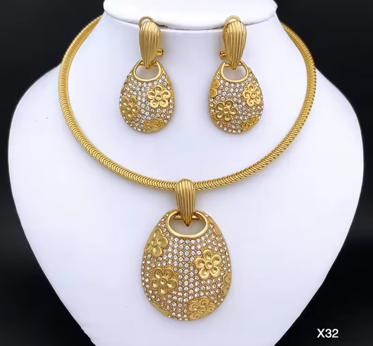 New Dubai Fashion Necklace & Earrings Set for Women