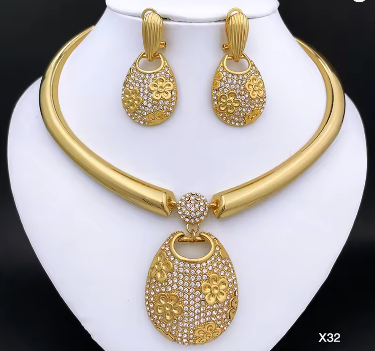 New Dubai Fashion Necklace & Earrings Set for Women