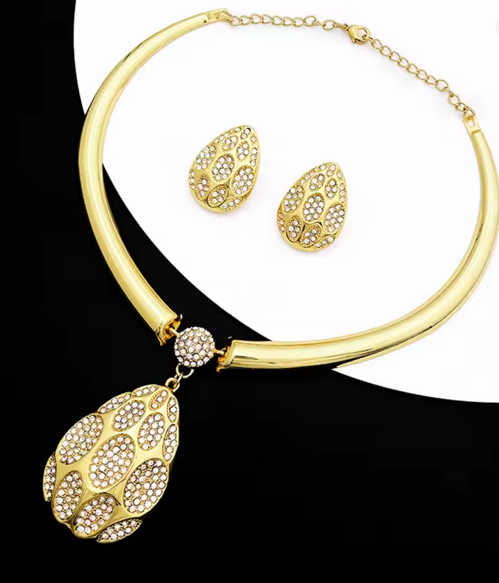 New Dubai Fashion Necklace & Earrings Set for Women
