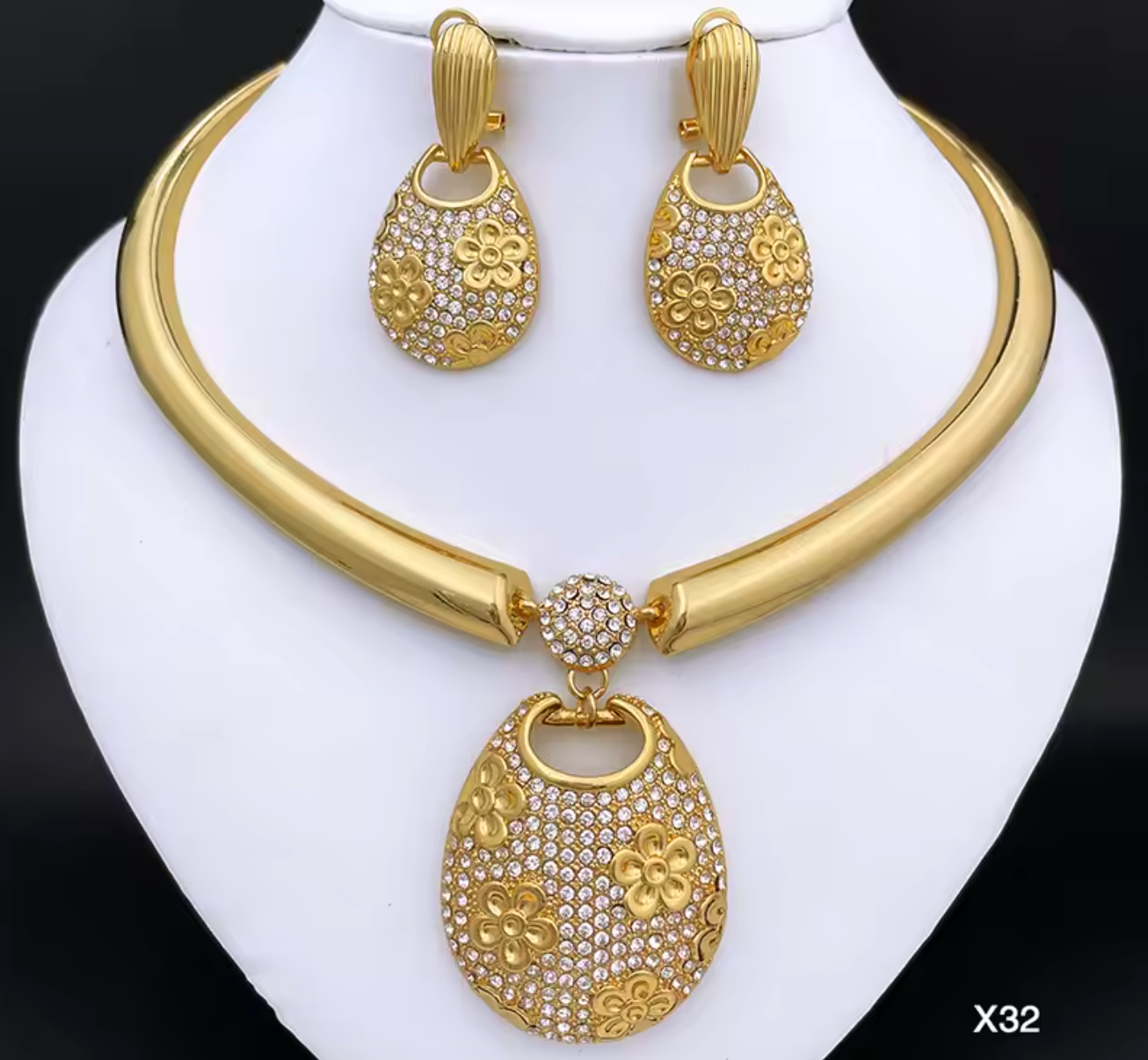 New Dubai Fashion Necklace & Earrings Set for Women