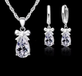 Real 925 Sterling Silver Jewelry Set for Women