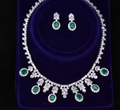Luxury Green Water Drop Jewelry Set for Women