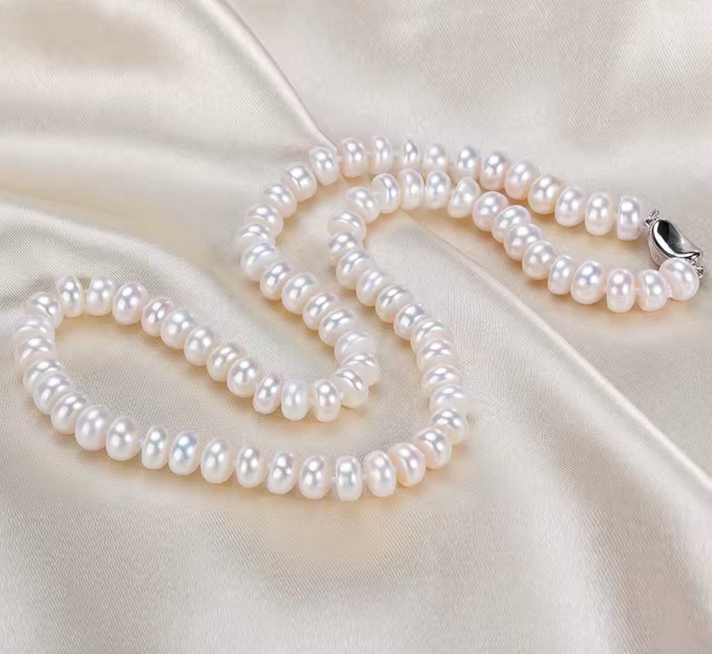 Real White 7–8mm Round Pearl Wedding Accessories