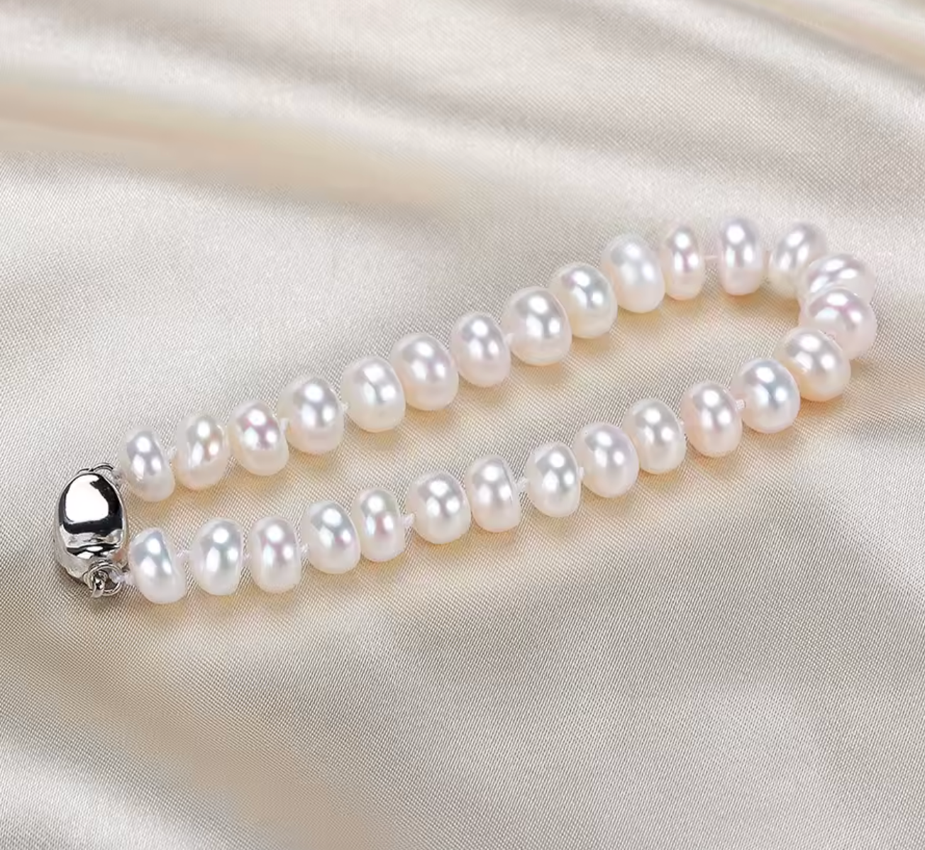 Real White 7–8mm Round Pearl Wedding Accessories