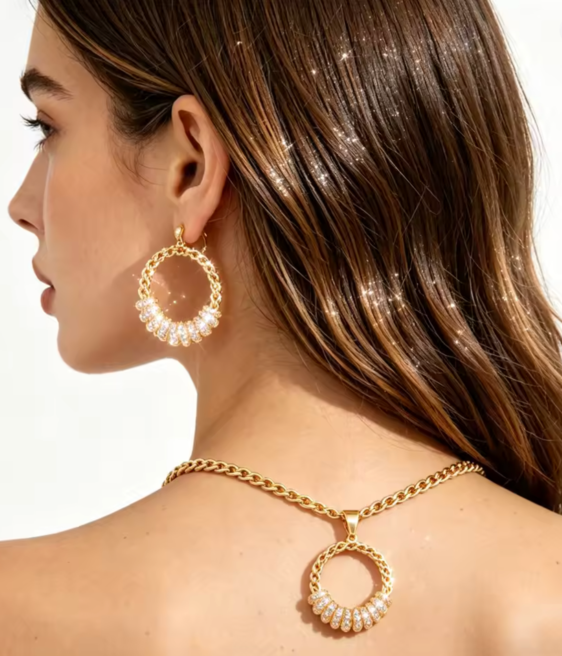 French Plated Weaving Women’s Jewelry Set