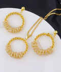 French Plated Weaving Women’s Jewelry Set